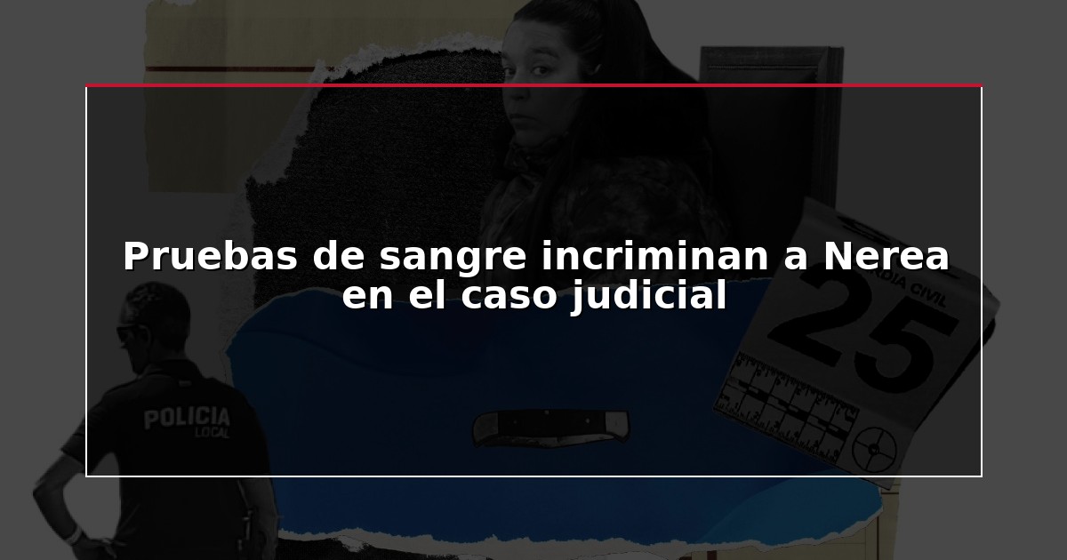 Pruebas de sangre incriminan a Nerea en el caso judicial