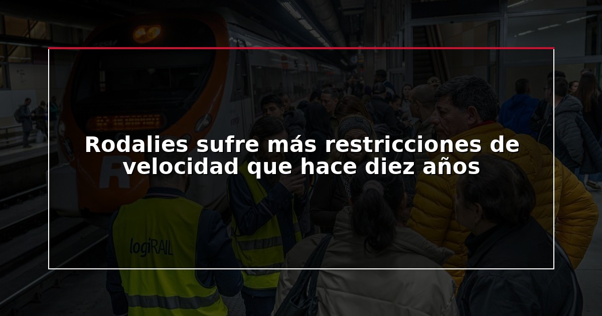 Rodalies sufre más restricciones de velocidad que hace diez años