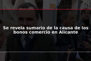 Se revela sumario de la causa de los bonos comercio en Alicante