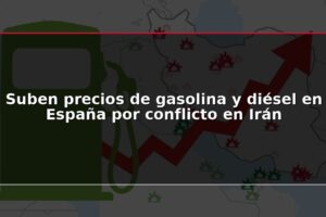 Suben precios de gasolina y diésel en España por conflicto en Irán