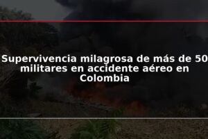 Supervivencia milagrosa de más de 50 militares en accidente aéreo en Colombia