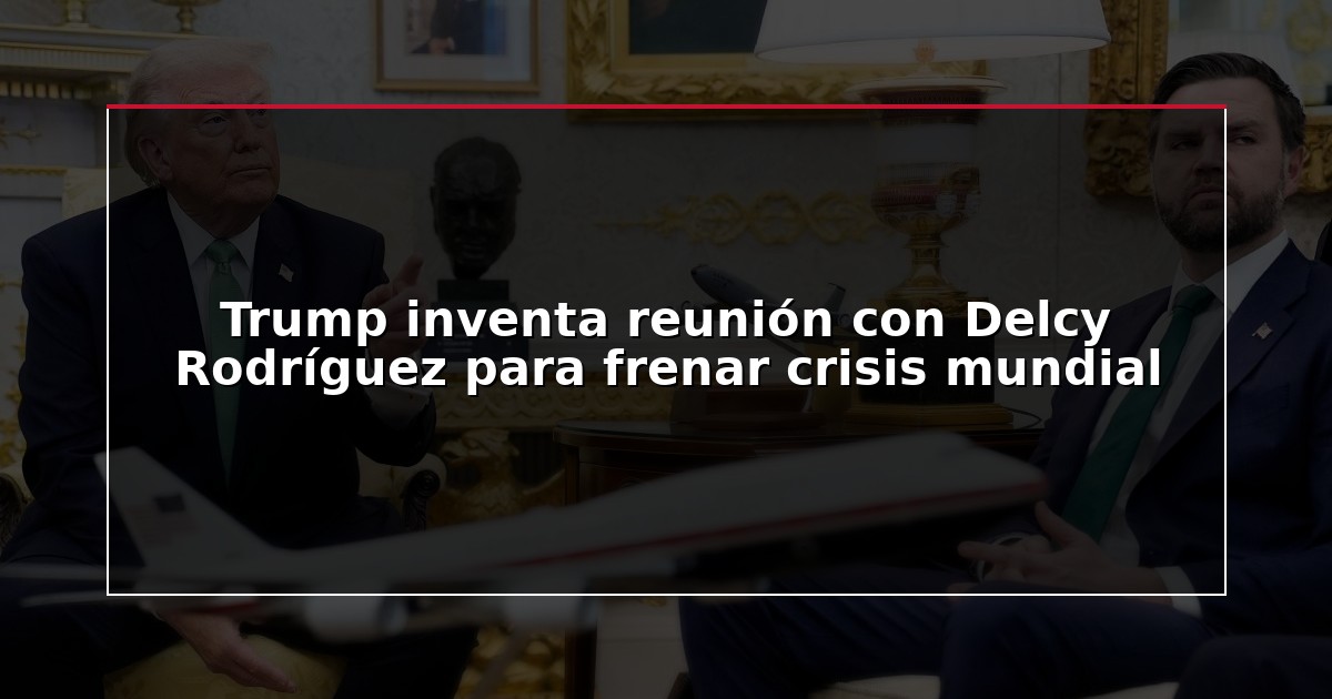 Trump inventa reunión con Delcy Rodríguez para frenar crisis mundial