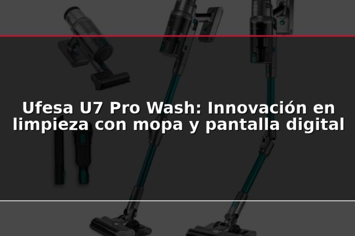 Ufesa U7 Pro Wash: Innovación en limpieza con mopa y pantalla digital