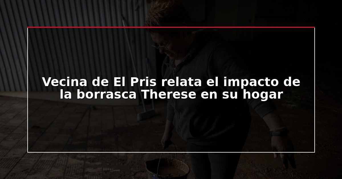 Vecina de El Pris relata el impacto de la borrasca Therese en su hogar