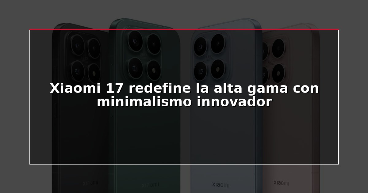 Xiaomi 17 redefine la alta gama con minimalismo innovador