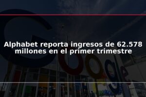 Alphabet reporta ingresos de 62.578 millones en el primer trimestre