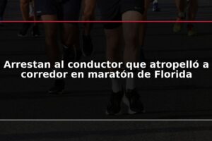 Arrestan al conductor que atropelló a corredor en maratón de Florida