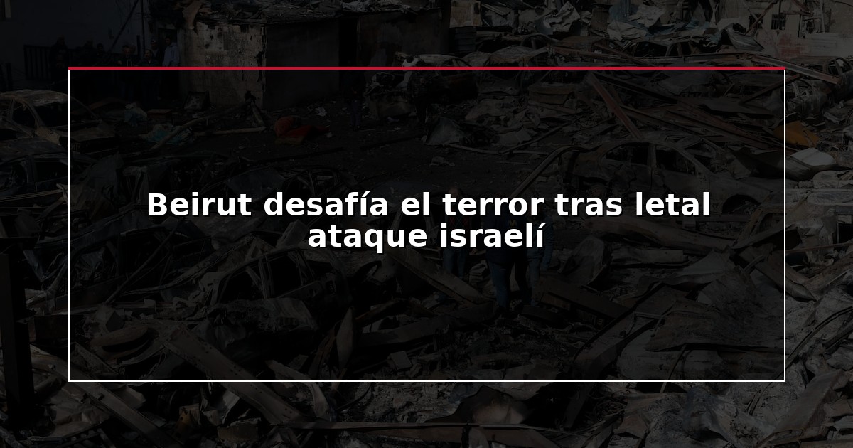 Beirut desafía el terror tras letal ataque israelí