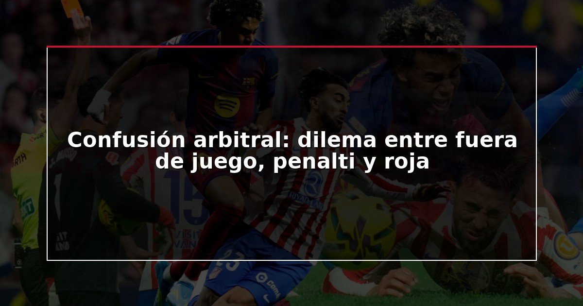 Confusión arbitral: dilema entre fuera de juego, penalti y roja