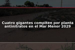 Cuatro gigantes compiten por planta antinitratos en el Mar Menor 2029