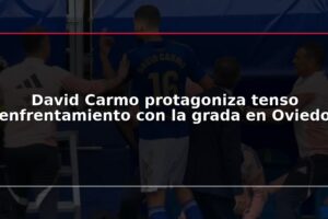 David Carmo protagoniza tenso enfrentamiento con la grada en Oviedo