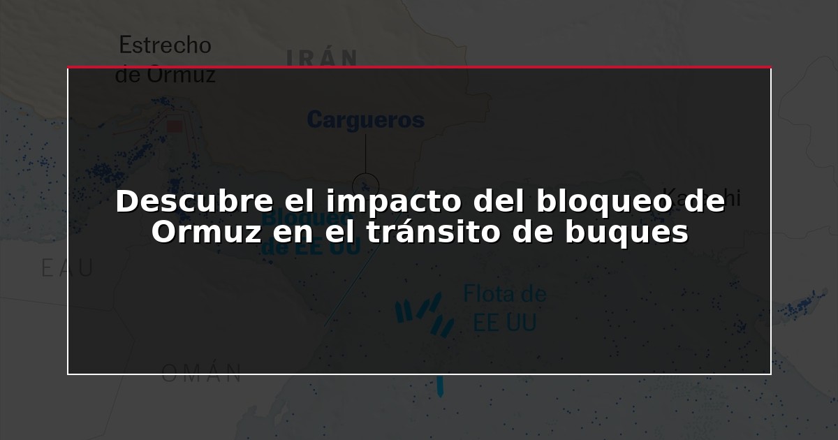 Descubre el impacto del bloqueo de Ormuz en el tránsito de buques