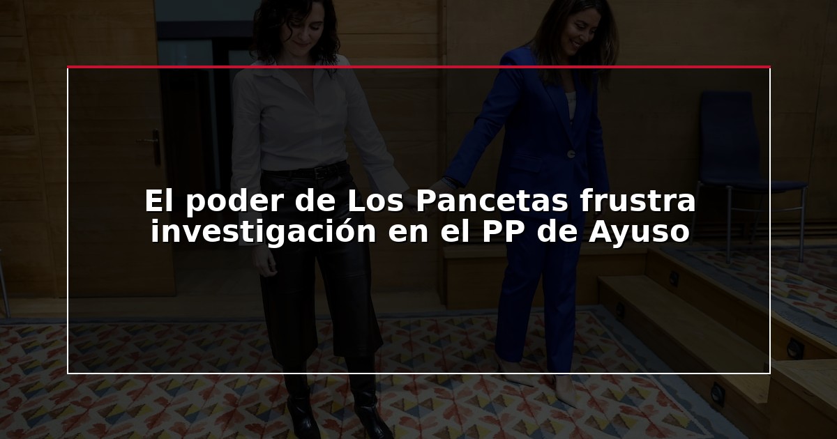 El poder de Los Pancetas frustra investigación en el PP de Ayuso