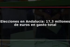 Elecciones en Andalucía: 17,3 millones de euros en gasto total