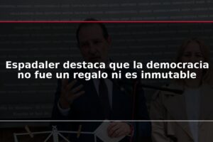 Espadaler destaca que la democracia no fue un regalo ni es inmutable