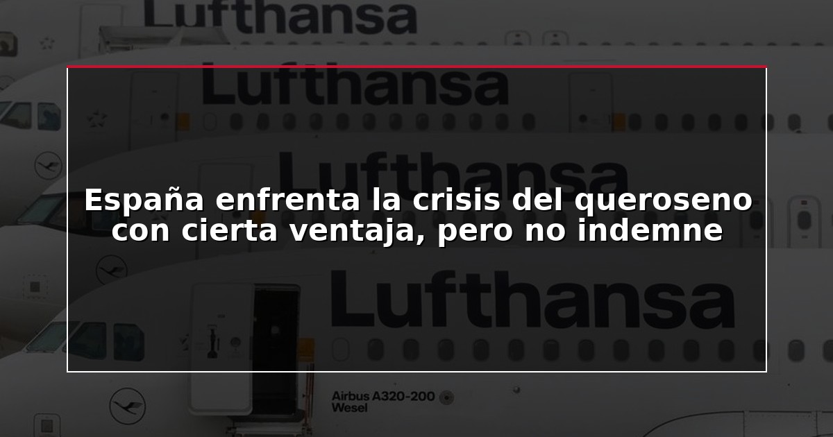 España enfrenta la crisis del queroseno con cierta ventaja, pero no indemne