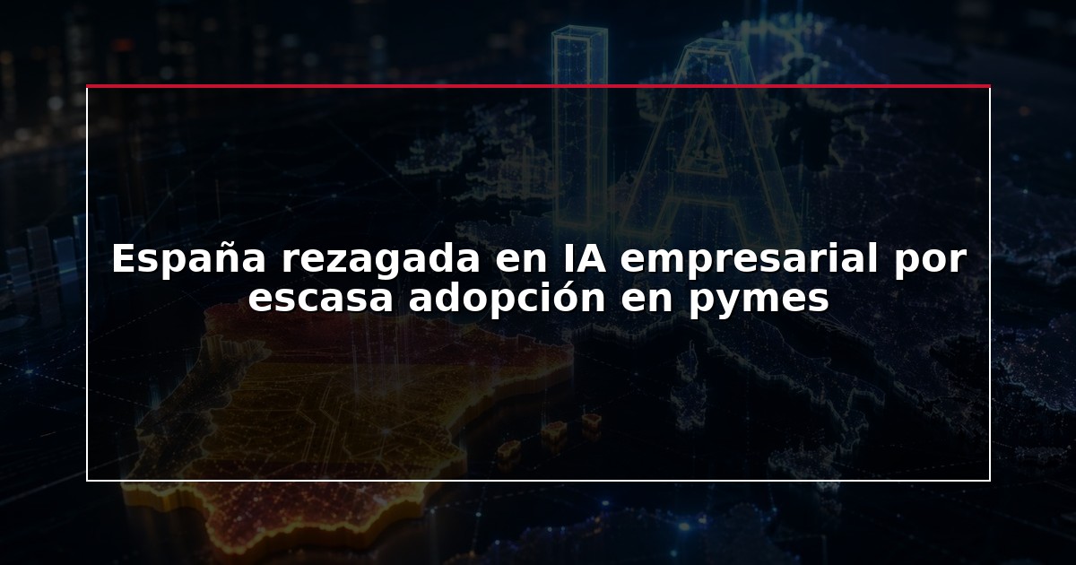 España rezagada en IA empresarial por escasa adopción en pymes