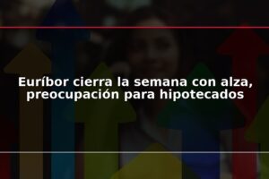 Euríbor cierra la semana con alza, preocupación para hipotecados
