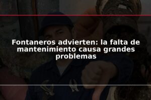 Fontaneros advierten: la falta de mantenimiento causa grandes problemas