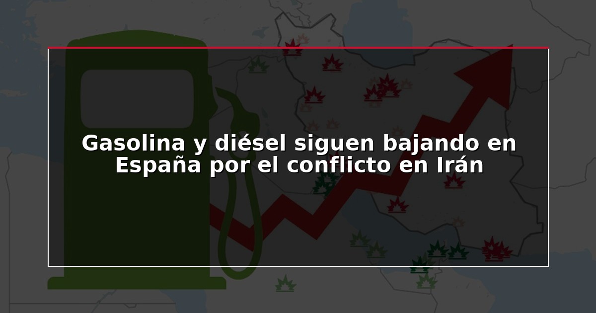 Gasolina y diésel siguen bajando en España por el conflicto en Irán