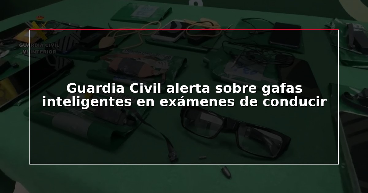 Guardia Civil alerta sobre gafas inteligentes en exámenes de conducir