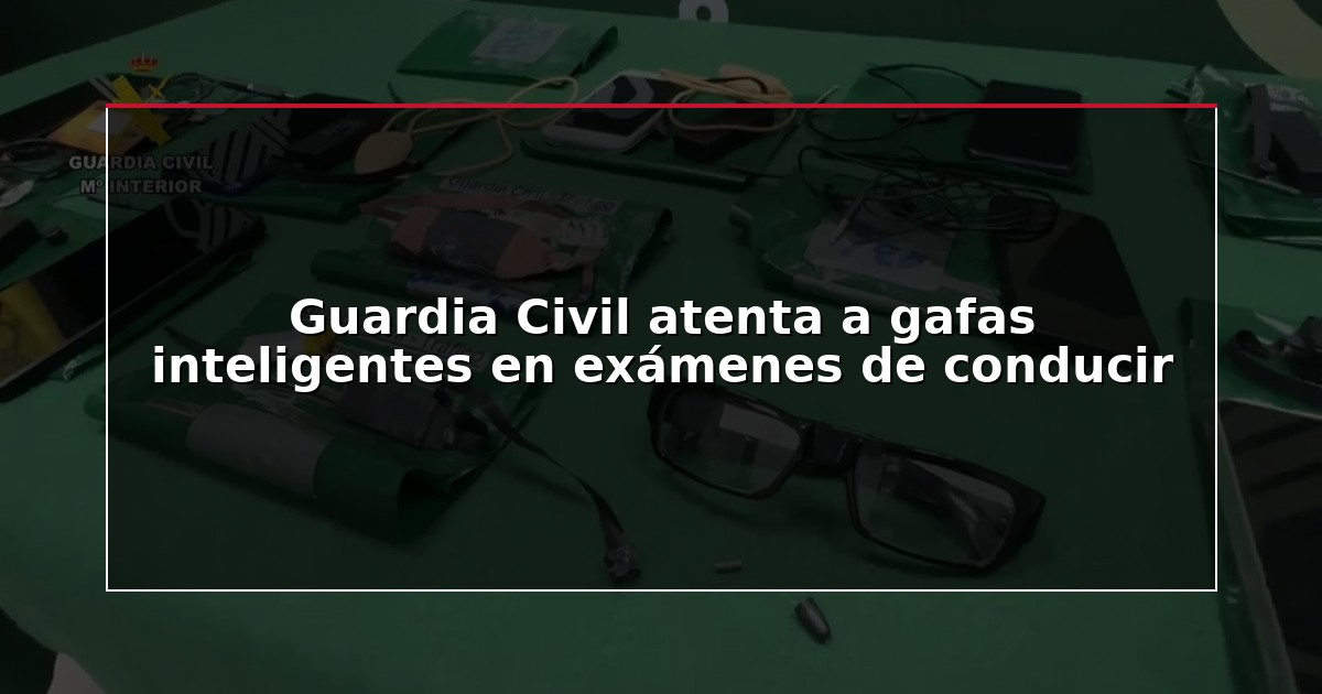 Guardia Civil atenta a gafas inteligentes en exámenes de conducir