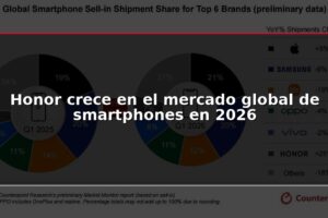 Honor crece en el mercado global de smartphones en 2026