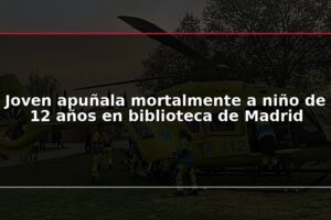 Joven apuñala mortalmente a niño de 12 años en biblioteca de Madrid
