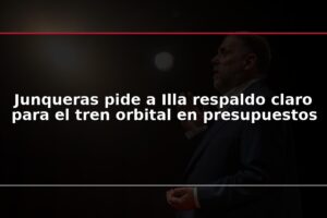 Junqueras pide a Illa respaldo claro para el tren orbital en presupuestos