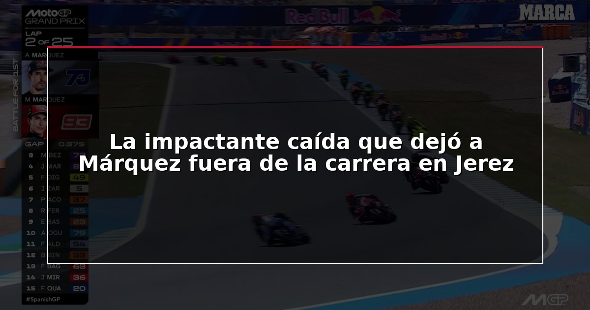 La impactante caída que dejó a Márquez fuera de la carrera en Jerez