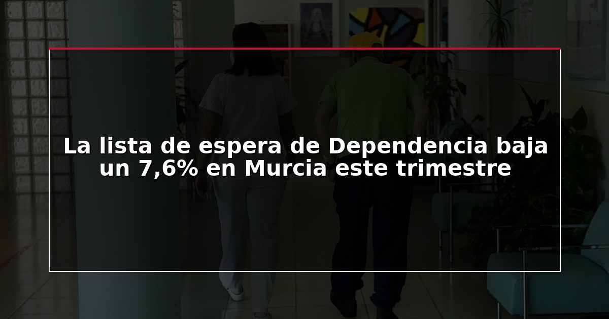 La lista de espera de Dependencia baja un 7,6% en Murcia este trimestre