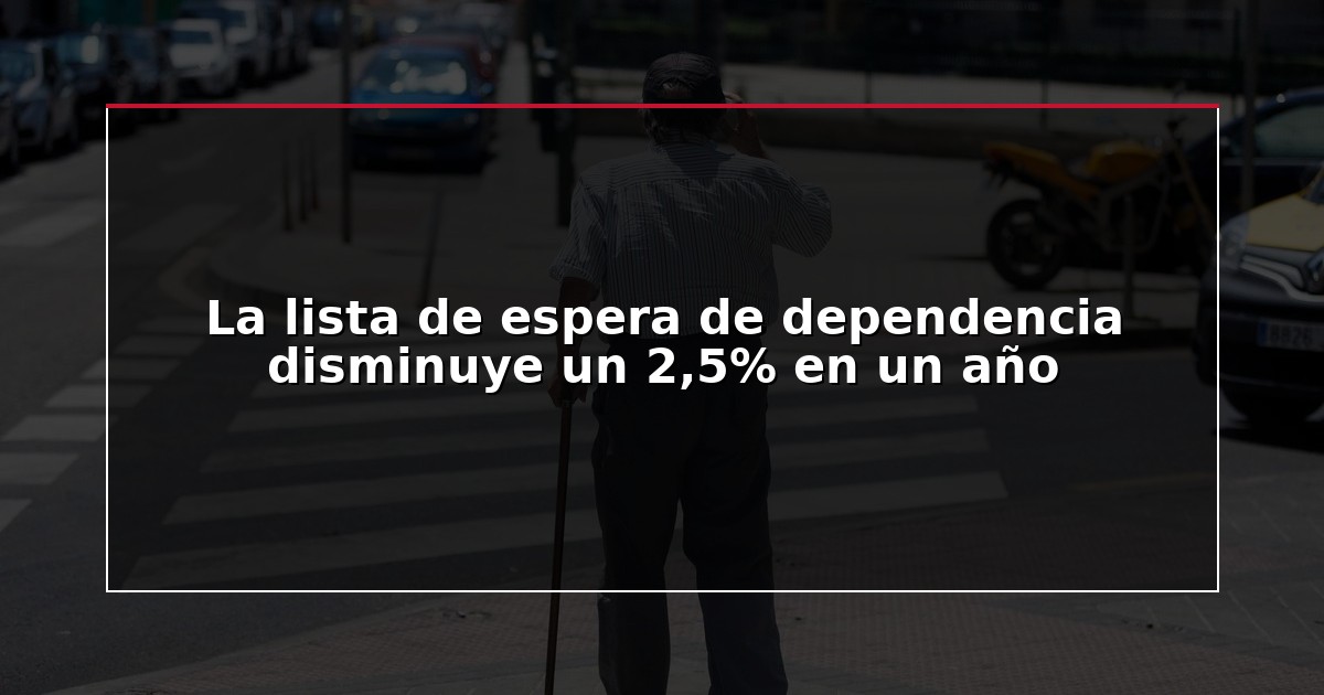 La lista de espera de dependencia disminuye un 2,5% en un año