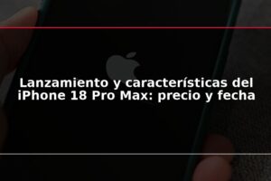Lanzamiento y características del iPhone 18 Pro Max: precio y fecha