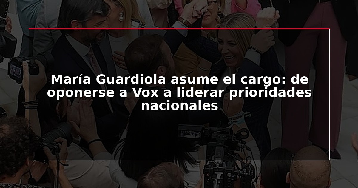 María Guardiola asume el cargo: de oponerse a Vox a liderar prioridades nacionales