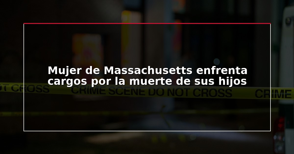Mujer de Massachusetts enfrenta cargos por la muerte de sus hijos