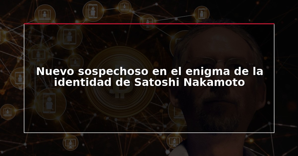 Nuevo sospechoso en el enigma de la identidad de Satoshi Nakamoto