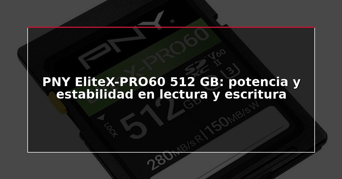 PNY EliteX-PRO60 512 GB: potencia y estabilidad en lectura y escritura