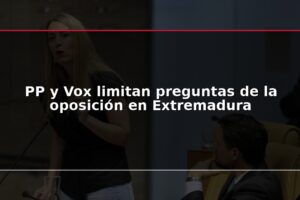 PP y Vox limitan preguntas de la oposición en Extremadura