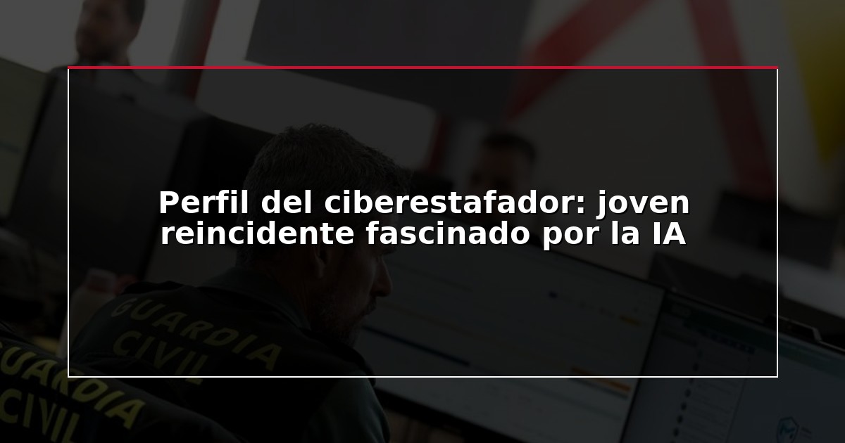 Perfil del ciberestafador: joven reincidente fascinado por la IA