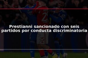 Prestianni sancionado con seis partidos por conducta discriminatoria