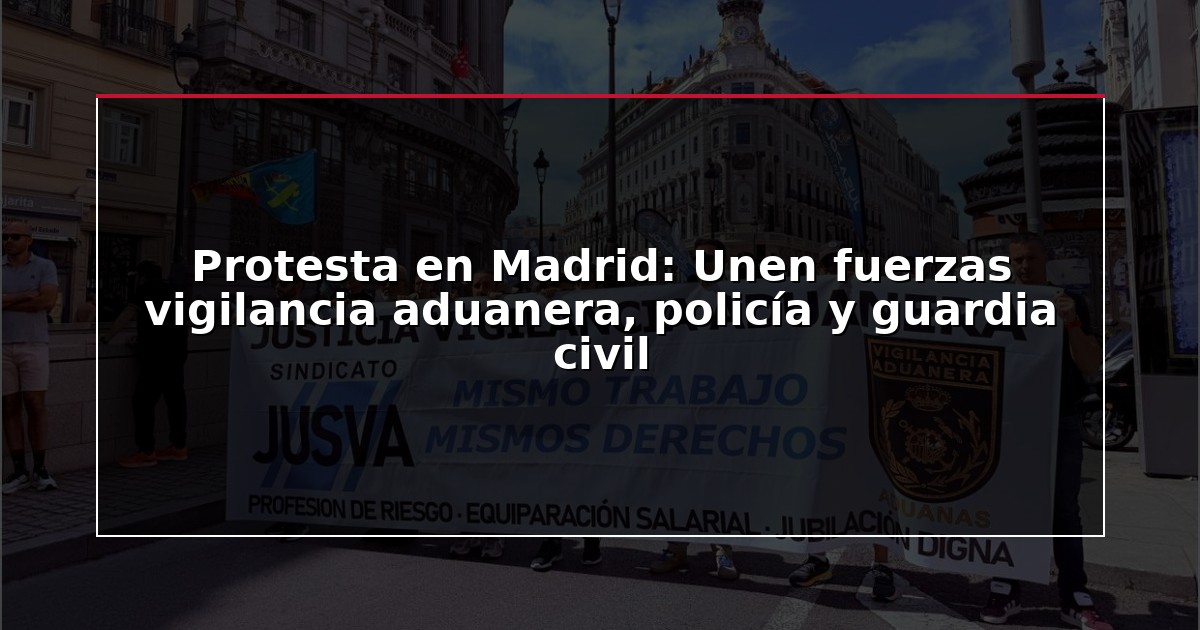 Protesta en Madrid: Unen fuerzas vigilancia aduanera, policía y guardia civil