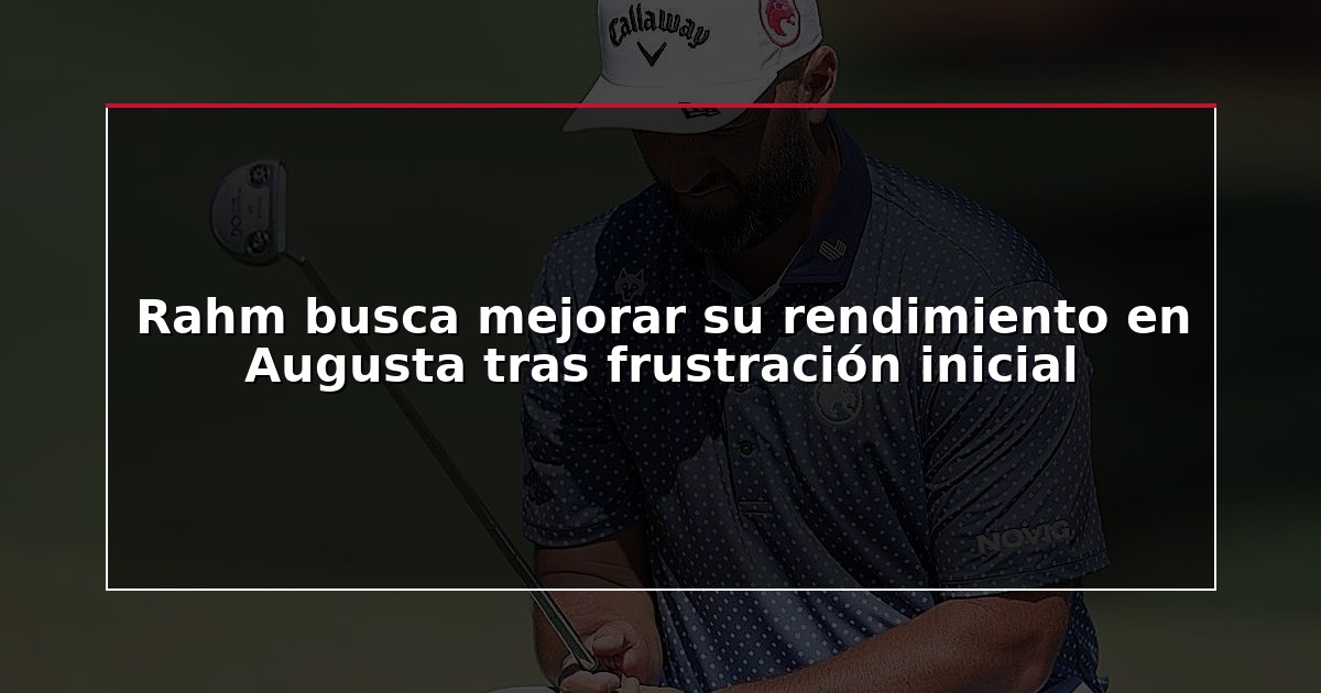 Rahm busca mejorar su rendimiento en Augusta tras frustración inicial