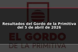 Resultados del Gordo de la Primitiva del 5 de abril de 2026