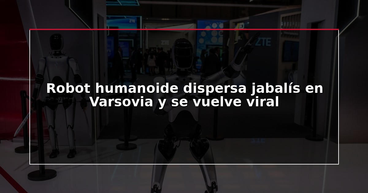Robot humanoide dispersa jabalís en Varsovia y se vuelve viral