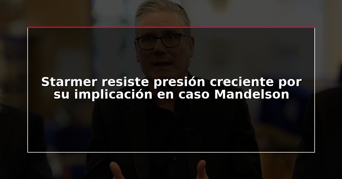 Starmer resiste presión creciente por su implicación en caso Mandelson