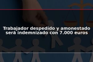 Trabajador despedido y amonestado será indemnizado con 7.000 euros
