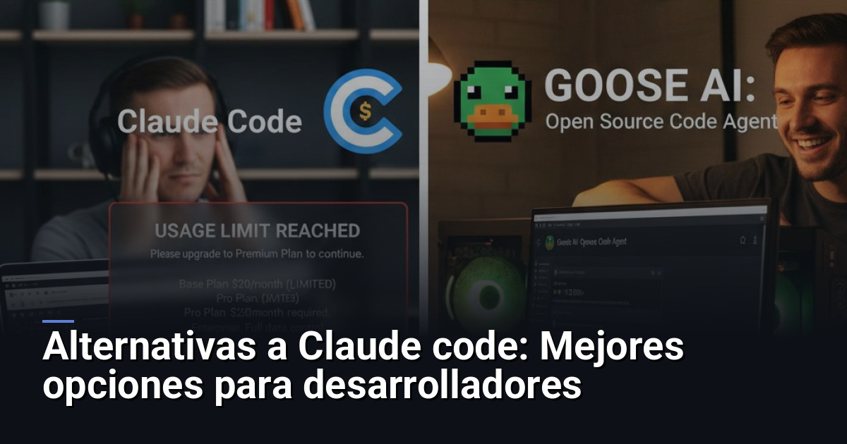 Alternativas a Claude code: Mejores opciones para desarrolladores