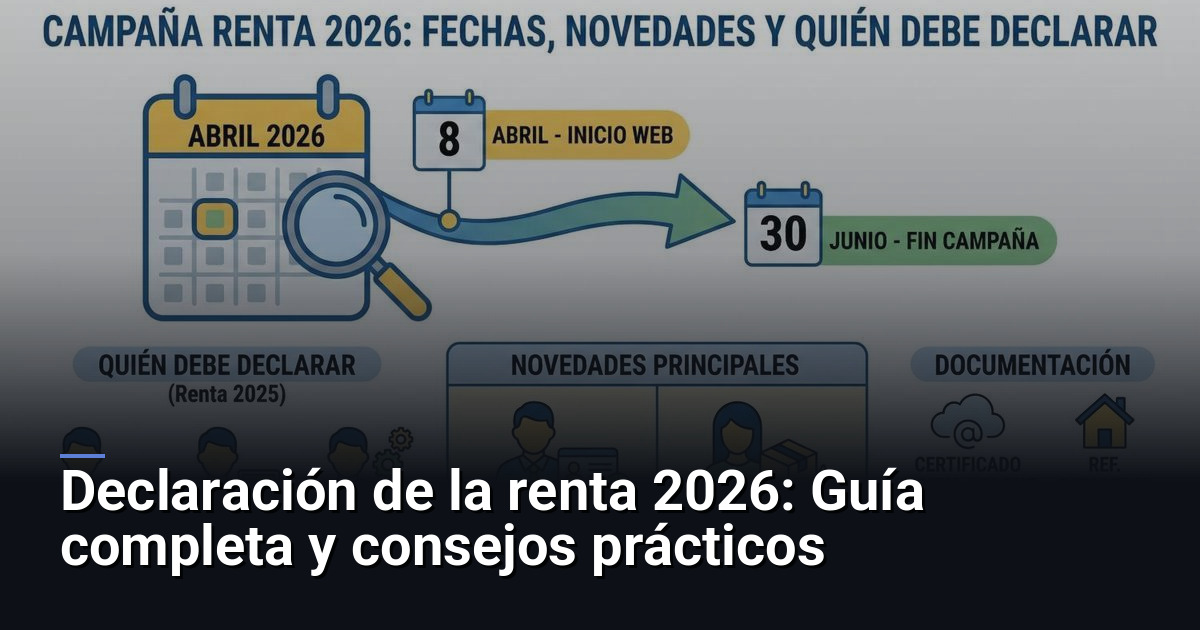 Declaración de la renta 2026: Guía completa y consejos prácticos