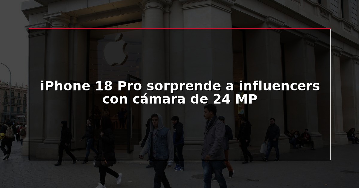 iPhone 18 Pro sorprende a influencers con cámara de 24 MP