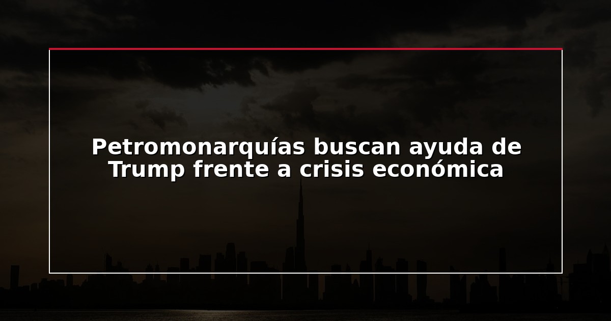 Petromonarquías buscan ayuda de Trump frente a crisis económica